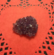 Load image into Gallery viewer, Thunder Bay amethyst crystal with natural hematite inclusions showing metallic highlights in deep purple stone