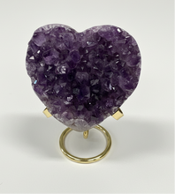 Load image into Gallery viewer, Uruguayan Amethyst Heart - Deep Purple Crystal Specimen