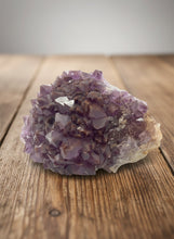 Load image into Gallery viewer, Natural Canadian amethyst with purple and hematite inclusion unique crystal formation Diamond Willow Mine Thunder Bay