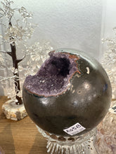Load image into Gallery viewer, Brazilian Geode Sphere – Hand-Polished Premium Crystal Specimen