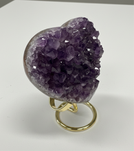 Load image into Gallery viewer, Uruguayan Amethyst Heart - Deep Purple Crystal Specimen