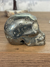Load image into Gallery viewer, Hand-Carved Pyrite Skull from Peru