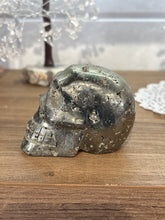 Load image into Gallery viewer, Hand-Carved Pyrite Skull from Peru