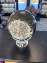 Load image into Gallery viewer, Brazilian Geode Sphere – Hand-Polished Dual Cavity Specimen