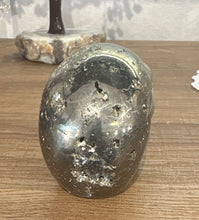 Load image into Gallery viewer, Thunder Bay Hand-Carved Pyrite Crystal Skull from Peru