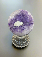 Load image into Gallery viewer, AMETHYST GEODE HAND POLISHED SPHERE
