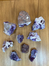 Load image into Gallery viewer, Thunder Bay Amethyst Display Lot – 9 Retail-Ready Specimens with Quartz & Hematite