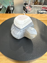 Load image into Gallery viewer, Brazilian Druzy Agate Turtle Carving with Grey Banding