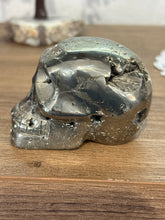 Load image into Gallery viewer, Hand-Carved Pyrite Skull from Peru