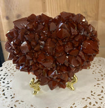Load image into Gallery viewer, Thunder Bay Red Cap Hematite Heart – Polished Amethyst with Hematite Inclusion