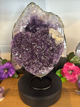Load image into Gallery viewer, Polished Uruguayan amethyst heart 14cm expertly crafted crystal healing Diamond Willow Thunder Bay