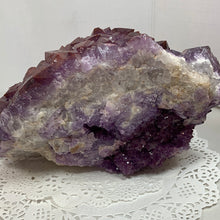 Load image into Gallery viewer, Canadian amethyst cluster showing small to large crystal formations and natural color variations