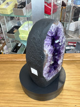 Load image into Gallery viewer, Premium Uruguayan Amethyst Cathedral Geode with Calcite