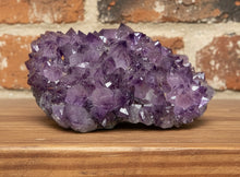 Load image into Gallery viewer, Purple Thunder Bay amethyst crystal specimen with natural hematite inclusions - front view