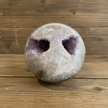 Load image into Gallery viewer, Brazilian Rainbow Amethyst Geode Sphere -Cavity Crystal Specimen