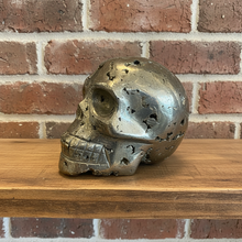 Load image into Gallery viewer, Hand-Carved Pyrite Crystal Skull from Peru