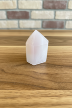 Load image into Gallery viewer, White Agate Point with Mineral Inclusion – Translucent Milky