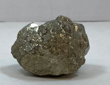 Load image into Gallery viewer, Natural polished pyrite cluster with golden metallic luster and cubic crystal formations, 6cm x 6cm x 4cm