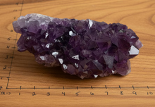 Load image into Gallery viewer, Side view of amethyst cluster A-205 displaying natural Canadian crystal beauty from Thunder Bay