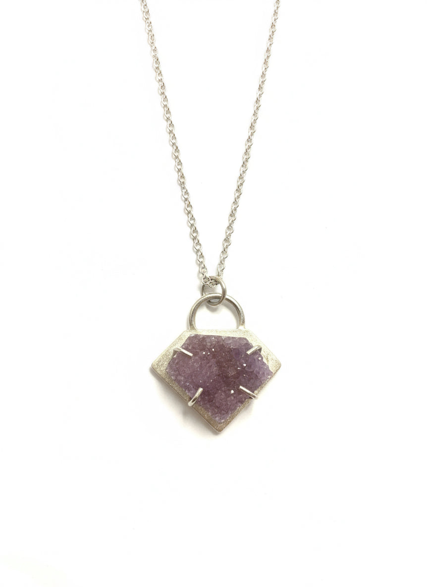 Diamond Willow Amethyst Sterling Silver necklace