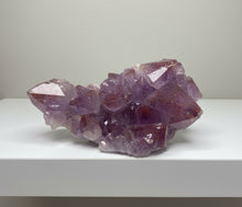 Load image into Gallery viewer, Hemetite inclusion &amp; Purple hue Amethyst cluster - Natural Canadian Crystal specimen

