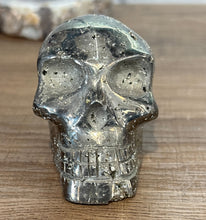 Load image into Gallery viewer, Thunder Bay Hand-Carved Pyrite Crystal Skull from Peru
