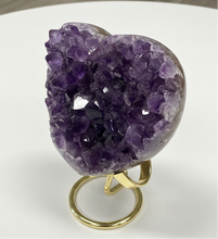 Load image into Gallery viewer, Uruguayan Amethyst Heart - Deep Purple Crystal Specimen
