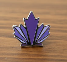 Load image into Gallery viewer, Diamond Willow Amethyst Mine logo magnet with purple amethyst design

