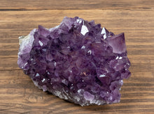 Load image into Gallery viewer, Close-up of natural amethyst crystal showing deep purple color and Hematite detail

