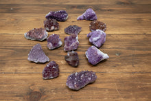 Load image into Gallery viewer, Premium bulk collection of 14 Thunder Bay amethyst specimens ranging 8cm to 4cm from Diamond Willow Mine
