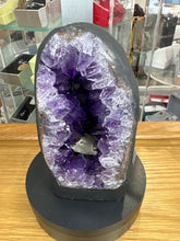 Load image into Gallery viewer, Premium Uruguayan Amethyst Cathedral Geode with Calcite
