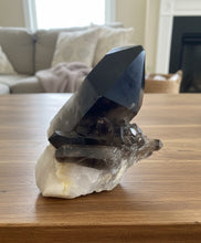Load image into Gallery viewer, Smokey quartz cluster from Brazil 13cm ethically sourced meditation crystal with soothing energy
