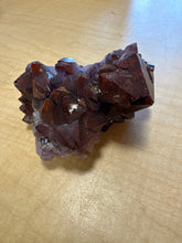 Load image into Gallery viewer, Thunder Bay Hematite-Coated Amethyst Cluster – Deep Red Burgundy Crystal Specimen

