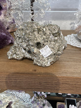 Load image into Gallery viewer, Natural Pyrite Specimen from Peru – Metallic Crystal Cluster

