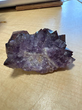 Load image into Gallery viewer, Thunder Bay Hematite-Coated Amethyst Cluster – Deep Red Burgundy Crystal Specimen
