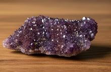 Load image into Gallery viewer, Close-up of sparkling purple druzy surface with metallic hematite accents from Diamond Willow Mine

