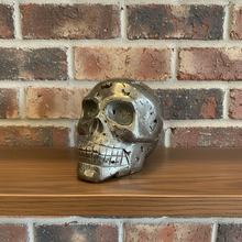 Load image into Gallery viewer, Hand-Carved Pyrite Crystal Skull from Peru
