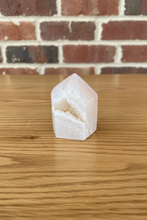 Load image into Gallery viewer, White Agate Point with Mineral Inclusion – Translucent Milky
